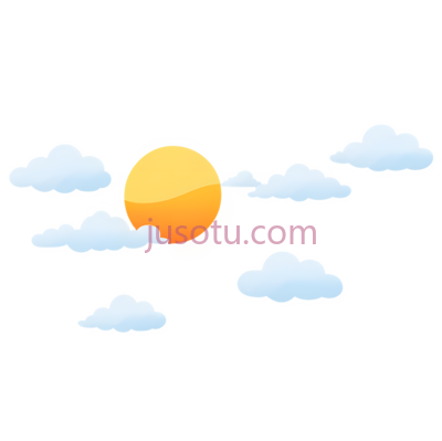 太阳,云朵,卡通,黄色, 白色, PNG