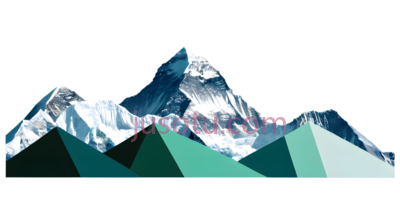 山峰,几何图形,蓝色,绿色, PNG