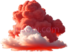 云,抽象,红色PNG