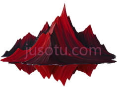 山峰,抽象,红色PNG