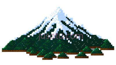 山,像素,绿色,白色, PNG