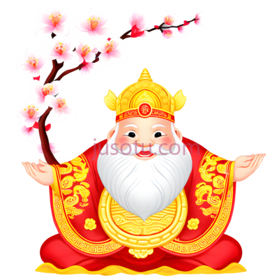 春节,招财神, PNG