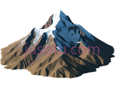 山峰,插画,棕色,白色PNG