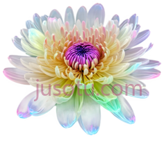 花,抽象,紫色,黄色,绿色PNG