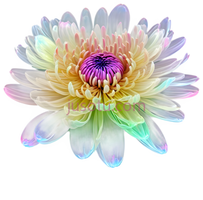 花,抽象,紫色,黄色,绿色, PNG