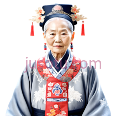 服饰,古代宫廷装束,灰色,红色,蓝色PNG