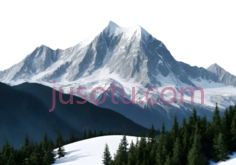 雪山,森林PNG