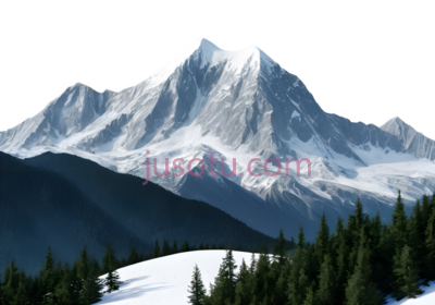 雪山,森林, PNG
