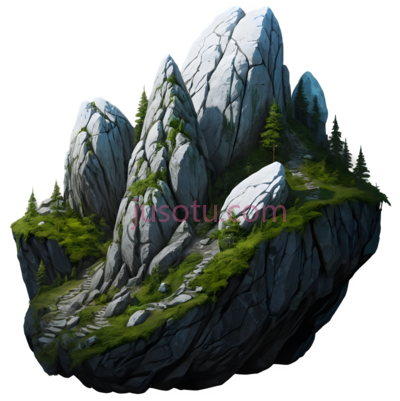 岛屿,插画,白色,绿色, PNG