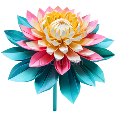 折纸,菊花, PNG