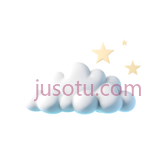云朵,星星,卡通,白色, 黄色PNG