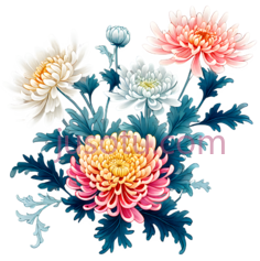 菊花,花瓣,叶纹PNG