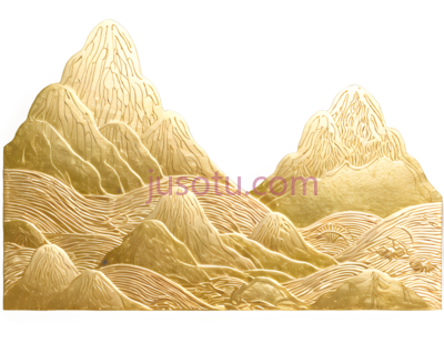山峰,雕刻,金色, PNG