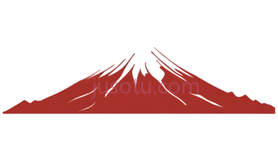 富士山,红色, PNG