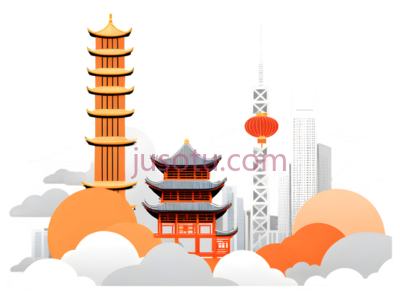 多层塔,宝塔,摩天大楼,中国建筑,现代建筑,白色,灰色, PNG