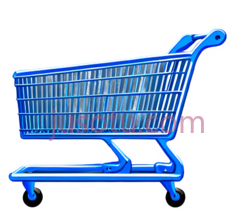 蓝色购物车PNG