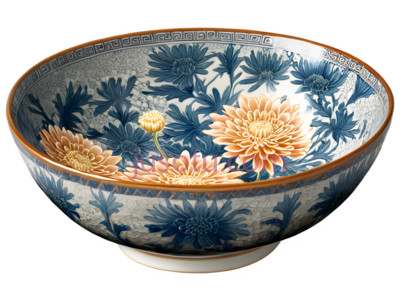 菊花,陶瓷碗, PNG