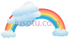 彩虹,卡通,红色,橙色,黄色,绿色,蓝色,紫色PNG