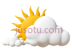 太阳,云朵,卡通,黄色, 白色PNG