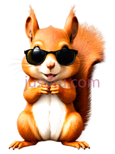 松鼠,卡通,橙色,白色PNG