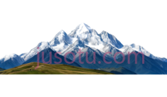 雪山,自然风光,白色,绿色PNG