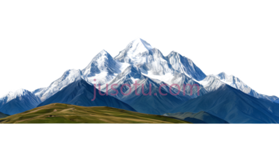 雪山,自然风光,白色,绿色, PNG