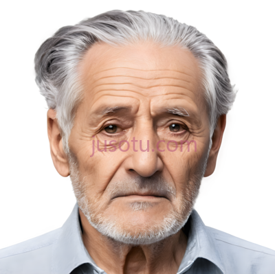 老人,正式,浅蓝色衬衫, PNG
