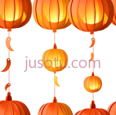 灯笼,中国风,橙色PNG