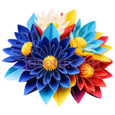 菊花,折纸,折痕PNG