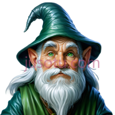 小矮人,卡通,绿色PNG