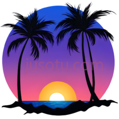 日落,风景, PNG