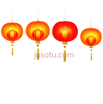 灯笼,中式,红色,黄色, PNG