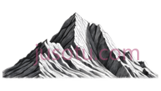 山峰,线条勾勒,白色PNG