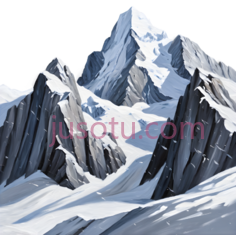 山峰,插画,白色, 灰色PNG