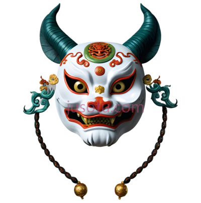 面具,戏剧,白色,红色,绿色, PNG