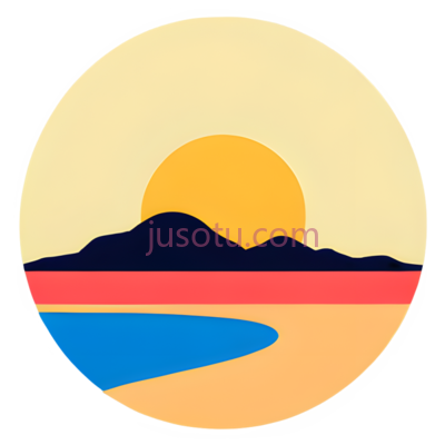 日落场景,抽象,黄色,蓝色,橙色, PNG