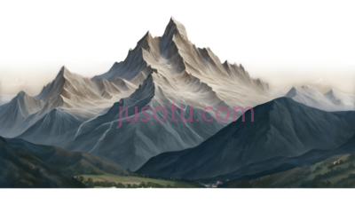山峰,绘画,白色,灰色,绿色, PNG
