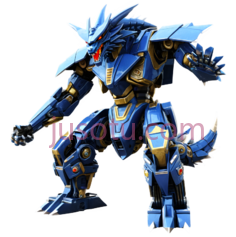 机甲战士,科幻,蓝色PNG