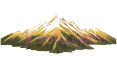 山峰,插画,金色PNG