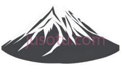 富士山,插画,白色,灰色PNG