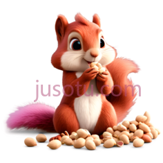 松鼠,卡通,橙色,白色PNG