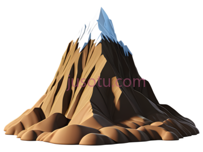 山峰,卡通,棕色,白色, PNG
