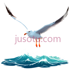 海鸥,卡通,白色PNG