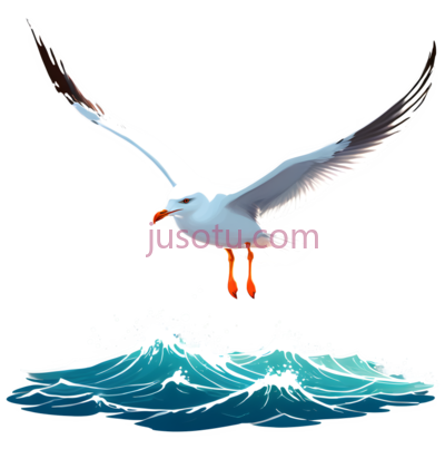 海鸥,卡通,白色, PNG