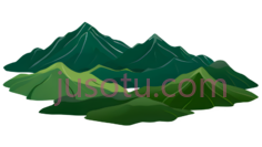 绿色山脉PNG