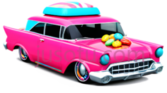 汽车,复古,粉色PNG
