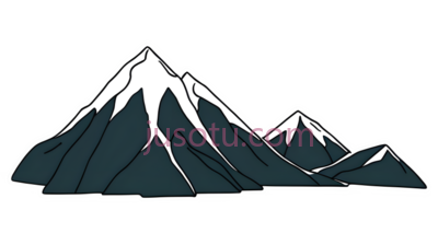 山峰,卡通,白色,灰色, PNG