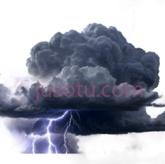 雷暴云,自然现象,深蓝色PNG