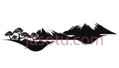 富士山,插画,白色PNG