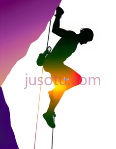 攀岩者,剪影,绿色PNG